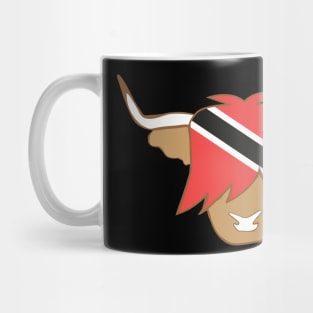 Highland cow with Trinidad and tobago flag Mug